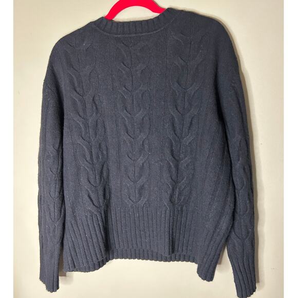 Banana Republic Crewneck Sweater Cable Knit Extra Fine Merino Wool Size XL - Picture 5 of 6